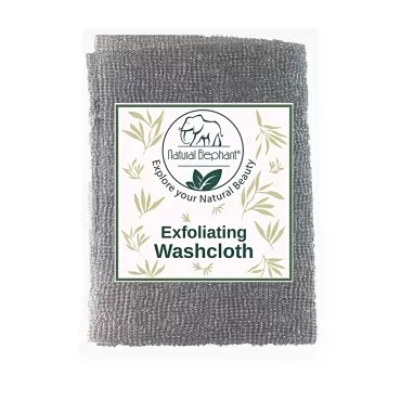 Natural Elephant Exfoliating Washcloth Charcoal Gr...