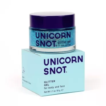 Unicorn Snot Holographic Face Glitter & Body Glitter Gel: Glitter Makeup, Hair Glitter, Stocking Stuffers, Christmas Glitter Makeup for Holiday - Vegan & Cruelty Free, 1.7 oz Blue Glitter (Sky)