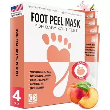 Hicream Foot Peel Mask- 4 Pairs of Regular Skin Ex...