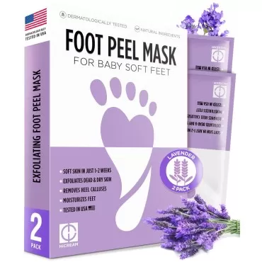 Hicream Foot Peel Mask- 2 Pairs of Regular Skin Ex...