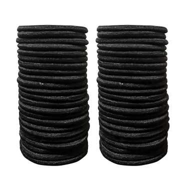 ZBORH 50 Pcs Black Elastic Hair Tie, Elastic Ponyt...