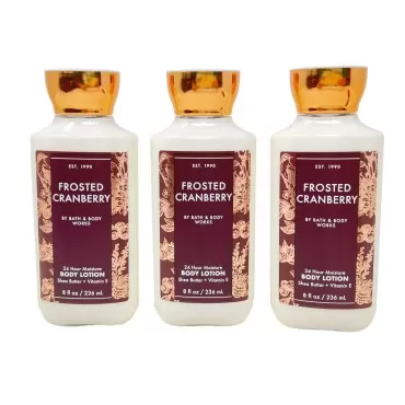 FROSTED CRANBERRY 24 HR Moisture Body Lotion Lot of 3 - Full Size, 3 Fl Oz (Pack of 1)