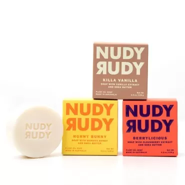 Nudy Rudy Natural Bar Soap | 3 Pack Assorted Organ...