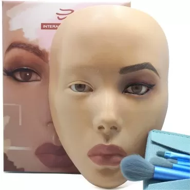 3D makeup Practice Face Board, Silicone Makeup Man...