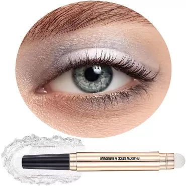 2 in 1White Eyeshadow Stick Eyeliner Makeup Cream ...