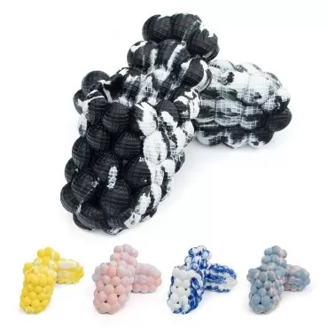 Funny Spa Slippers Massage Bubble Slides Slippers for Women Men,Funny Lychee Non-slip Gym House Slippers Shower Bedroom Slippers, Soft Pillow Stress Relief Slide Sandals for Ladies, Volcanic White, 11.5-12.5 Women/10-11 Men