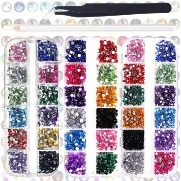 3 Pack Nail Art Rhinestone Flatback Gems Crystals ...