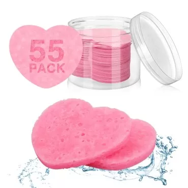 55 Pieces Compressed Facial Sponges for Estheticia...