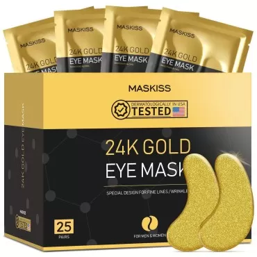 Maskiss 25-Pairs 24K Gold Under Eye Patches/Masks ...