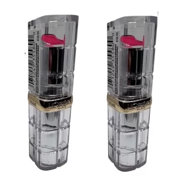 L'Oreal Paris Pack of 2 Colour Riche Shine Lipstick, Laminated Fuchsia # 922