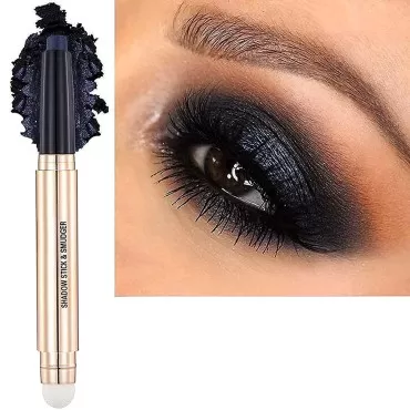 Black Eyeshadow Stick Eye Makeup Cream Smooth Shim...