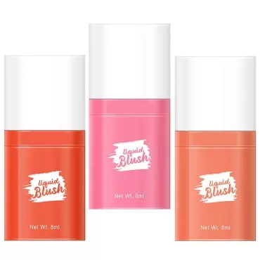 Liquid Blush Make up,Cream Blush for Cheeks,Natural Looking,Lightweight,Breathable Feel,Sheer Flush Of Color,Long-Wearing,Dewy Finish 0.27 Fl Oz (01#02#03#)