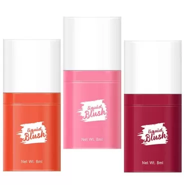 Liquid Blush Make up,Cream Blush for Cheeks,Natural Looking,Lightweight,Breathable Feel,Sheer Flush Of Color,Long-Wearing,Dewy Finish 0.27 Fl Oz (01#02#06#)