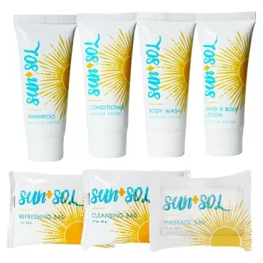 Sun + Sol Mini Travel Size Hotel Toiletries Bathro...