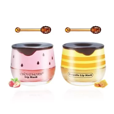 2PCS Honey Balm & Strawberry Lip Balm, Honey Lip B...