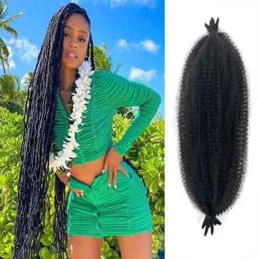 Paraglame Marley Hair 36 Inch Pre-Separated Springy Afro Twist Hair, Marley Twist Braiding Hair for Faux Locs, Spring Twist Wrapping Hair For Black Women (5Packs,1B)