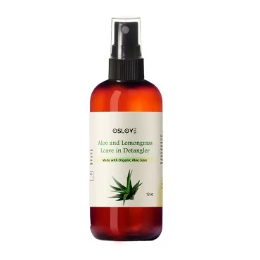 OSLOVE Aloe and Lemongrass Leave in Detangler Spray-made with organic aloe juice- 12oz