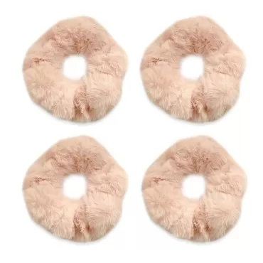 ZBORH 4 Pcs Flannel Hair Scrunchies Soft Elastic H...