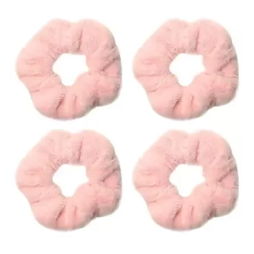 ZBORH 4 Pcs Flannel Hair Scrunchies Soft Elastic H...
