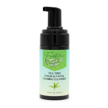Twig & Olive Tea Tree and Green Tea Eyelid & Facial Foaming Fast Acting Non-Irritating Cleanser That Removes Make Up, Dirt, Debris, and Oil Liquid Soap 100% Vegan Free