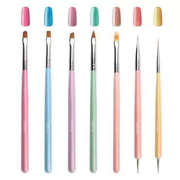 Nail Art Brushes Dpolla 7PCS Nail Art Brush Set Ge...