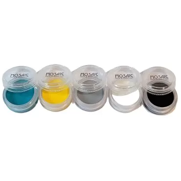 Mosaic HydroCream Face Paint Character Packs for Kids - Non Staining, Washable, Hypoallergenic Gentile Vegan Formula. Water Activated Body Painting Cakes 10g Each Color (Cool Ghoul 5 Pack)