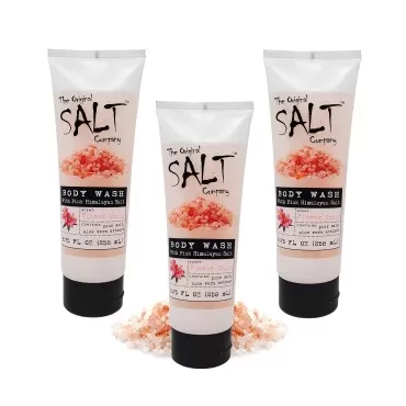 Kovot Pink Salt Body Wash - With Pink Himalayan Salt and Aloe Vera Extracts - Cruelty-Free and Safe - Exfoliating Body Wash - Complete Skin Care - Revitalizing and Hydrating Body Wash - 3 Pack 8.75oz