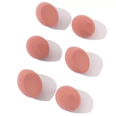 6 piece Rose Pink Makeup Sponge Set - Brush Bubble...