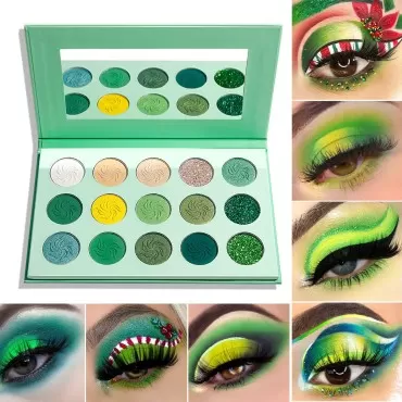 WYBLZPXZ 15 Colors Green Colorful Eyeshadow Palett...