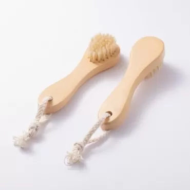 HiKin 2 Pack Wood Handle Facial Cleansing Brush, 5...