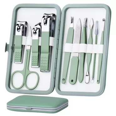 HANTEKAS Manicure Set 10 in 1 Stainless Steel, Nai...