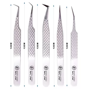 Eyelatic Eyelash Extension Tweezers Set Tweezers F...