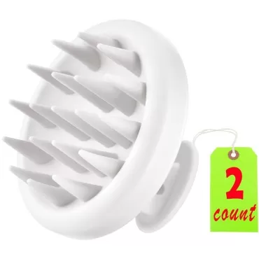 KTKUDY Scalp Massager Shampoo Brush 2 Pack - One-Piece Design Soft Silicone Scalp Scrubber - Scalp Exfoliator Help Relieve Itching & Dandruff - Hair Scalp Massager Brush for Hair Growth