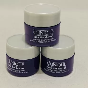 Pack of 3 x Clinique Take The Day Off Charcoal Cleansing Balm 0.5 oz/15ml Total 1.5 oz/45 ml