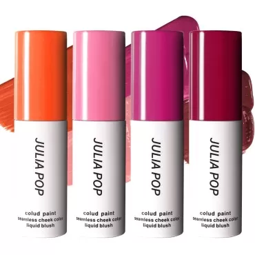Liquid Blush Makeup(4 Pack), Lightweight - Velvet Mousse Texture, Matte Cream Blush, Breathable Feel, Long-wearing, Smudge Proof, Dewy Finish, Natural-Looking
