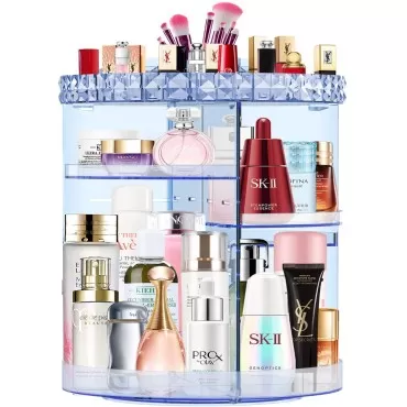 MISERWE 360 Rotating Makeup Organizer, DIY Adjusta...