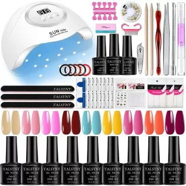 12 PCS Nail Polish Kit with UV LED NAIL LAMP ,Gel ...