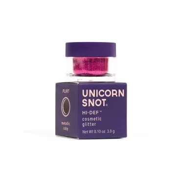 Unicorn Snot Holographic Cosmetic Glitter - Face & Body Glitter, Glitter Eyeshadow, Holiday Stocking Stuffers, Christmas Gift, Sparkly Eyeshadow - Vegan & Gluten Free - 0.10oz/3g (Flirt/Metallic Ruby)