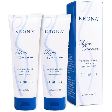 KRONA B Flat Belly Firming Cream - Skin Tightening & Cellulite Cream for Stomach, Thighs & Butt - Moisturizing Firming Lotion with Natural Ingredients - 5.6 oz (2 Pack)