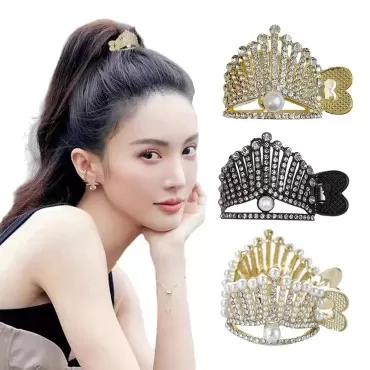 Yusier 3 Pcs Medium Sparkle Rhinestone Claw Clips ...