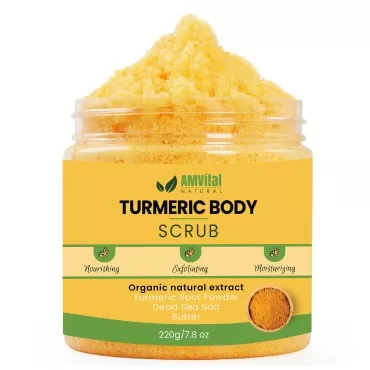 AMVital Turmeric Body Scrub - Handmade Natural Scr...