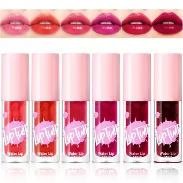 HOSAILY 6 Colors Lip Tint Stain Set, Hydrating Plu...