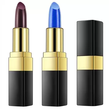 YACAISI 2 Pcs Black Blue Color Changing Lipstick,T...