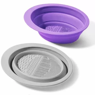 Makeup Brush Cleaning bowl, Silicone Makeup Brush ...