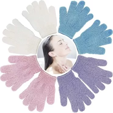 8 PCS ROTOPATA Deep Exfoliating Bath Gloves Mitt w...