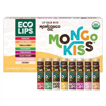 Mongo Kiss USDA Organic Lip Balm Variety Set 8-pac...
