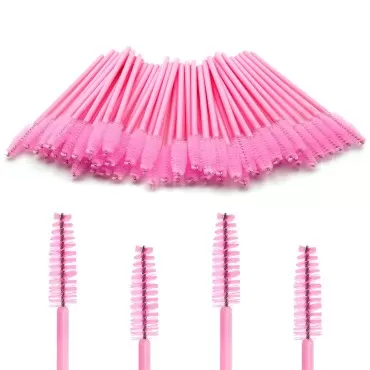 200PCS Pink Eyelash Brush, Disposable Eyelash Masc...