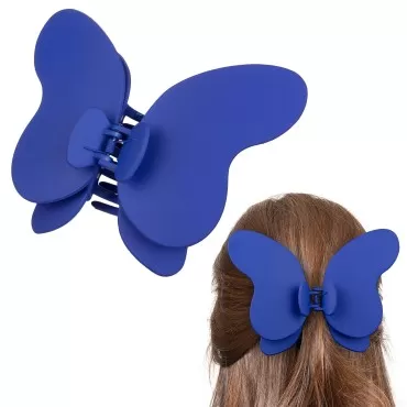 Expressions 1pc Large Butterfly Claw Clip - Premium Aesthetic Soft-Touch Claw Clips, Large Claw Clips For Thick Hair, Butterfly Hair Clips For Women