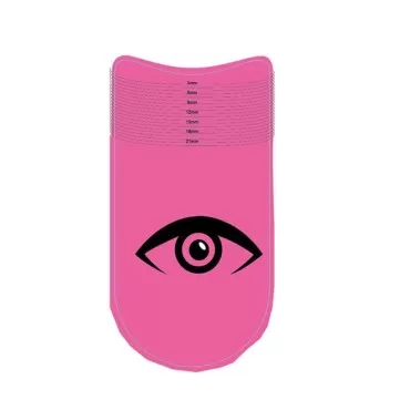 Pink Eyelash Ruler,Eyelash Stencils Ruler for Meas...