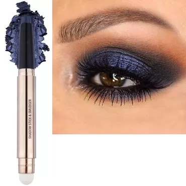 2 in 1 black Eyeshadow stick and Sponge Makeup Bru...